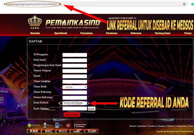 Link referral untuk disebar ke medsos